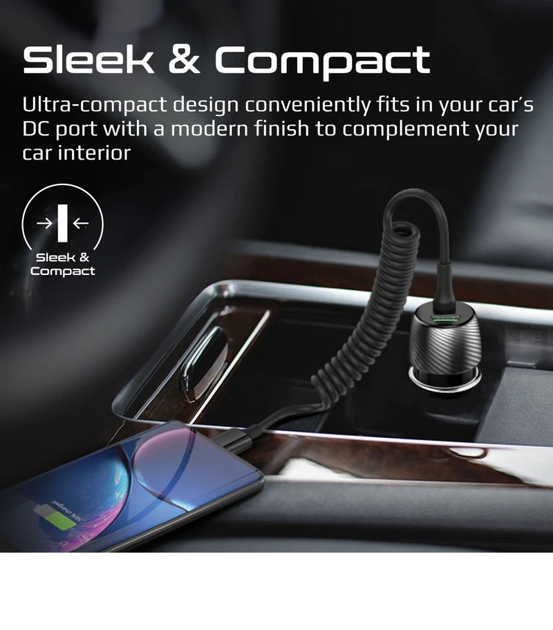 Promate PowerDrive-33PDC USB-C Car Charger 33W