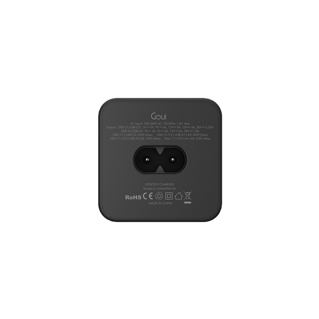 Goui TANK Desktop Charger 65W with 3 Pin UK Plug Power Code