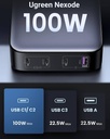 UGREEN Nexode 100W GaN Desktop Charger 3xUSB-C + USB-A SPACE GREY UK