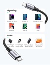 UGREEN USB-C to Lightning MFI Cable Alu Case with Nylon Braided 3A PD Fast Charging 1m SIL