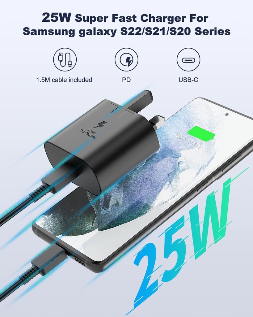 Samsung 25W PD Adapter With USB-C Cable