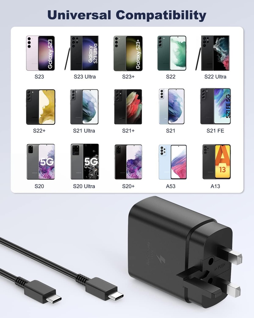 Samsung Home  PD Power Adapter USB Type-C To C Cable  45W Orginal