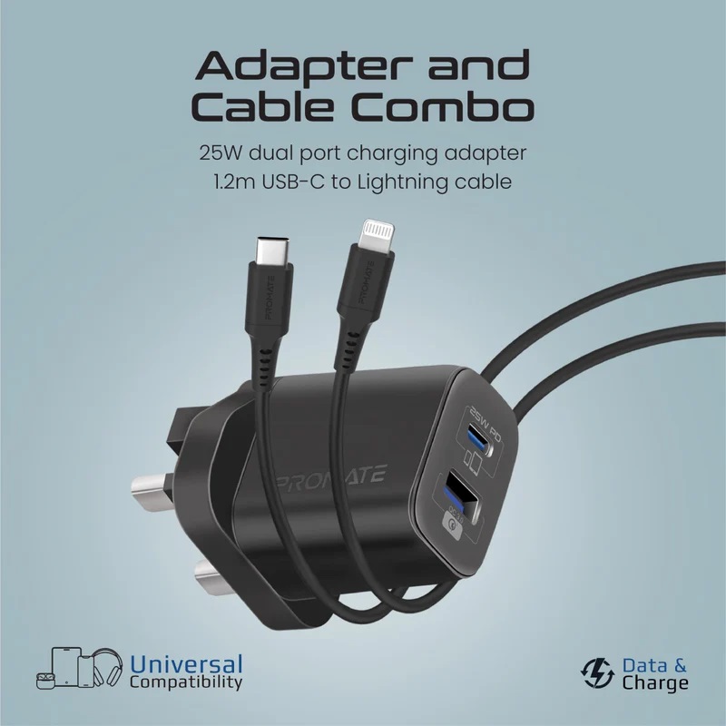 Promate ChargeKit-25PDI Home Charger 25W
