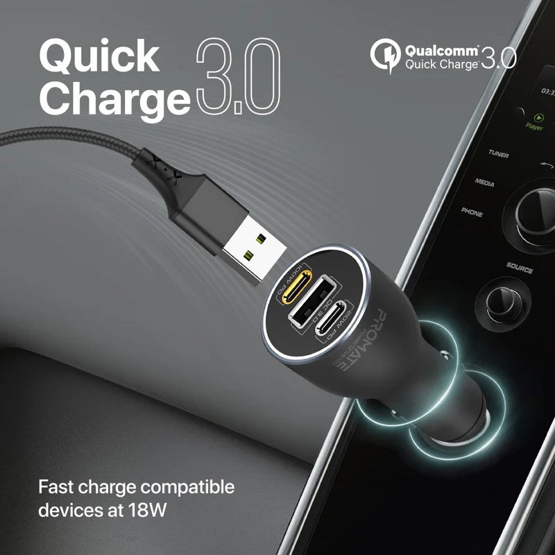 Promate PowerDrive-120 Car Charger 120W