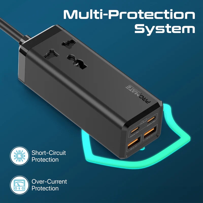 Promate PowerBrix-GaN65 Power Strip 2500W