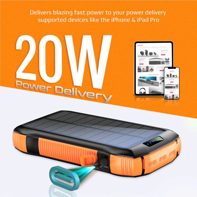 Promate Solartank-20PDQi 20000mAh 20W