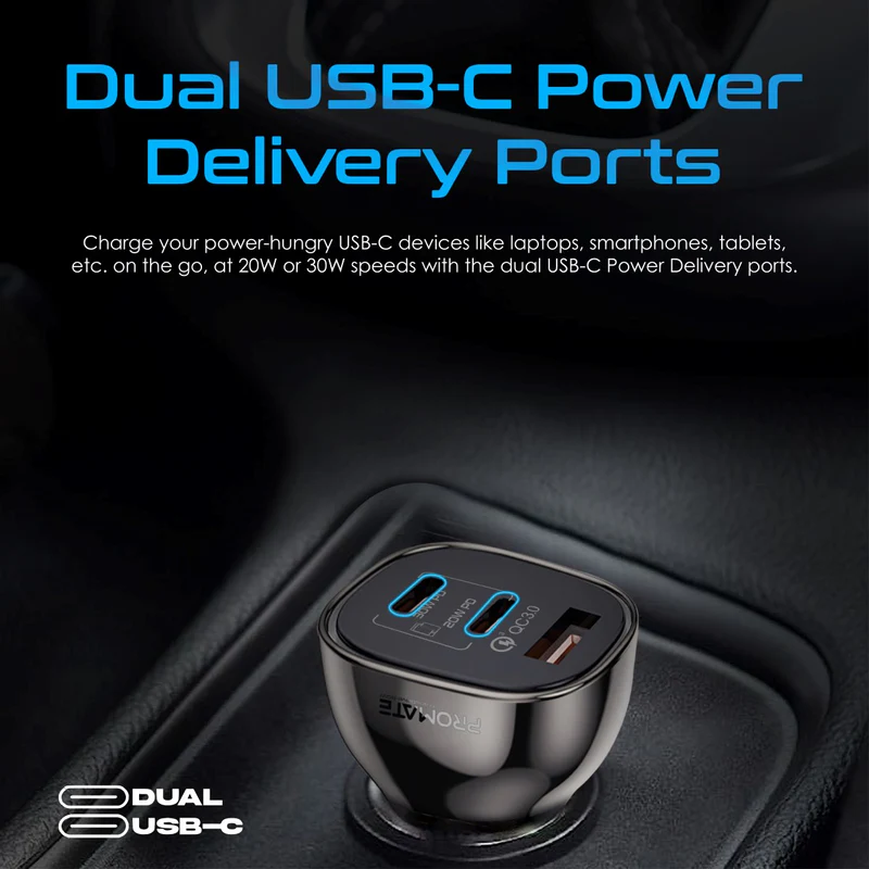 Promate TransDrive-80W Car Charger