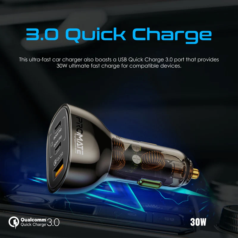 Promate TransDrive-80W Car Charger