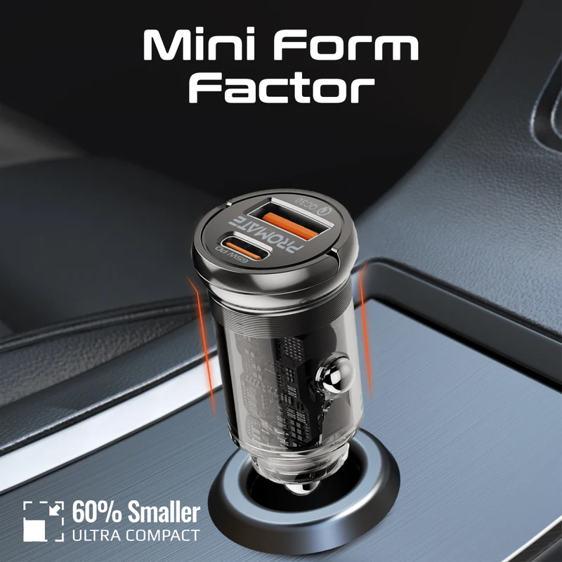 Promate TransDrive-65W Mini Car Charger