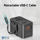 Promate TripMate-GaN70R Travel Adapter 70W