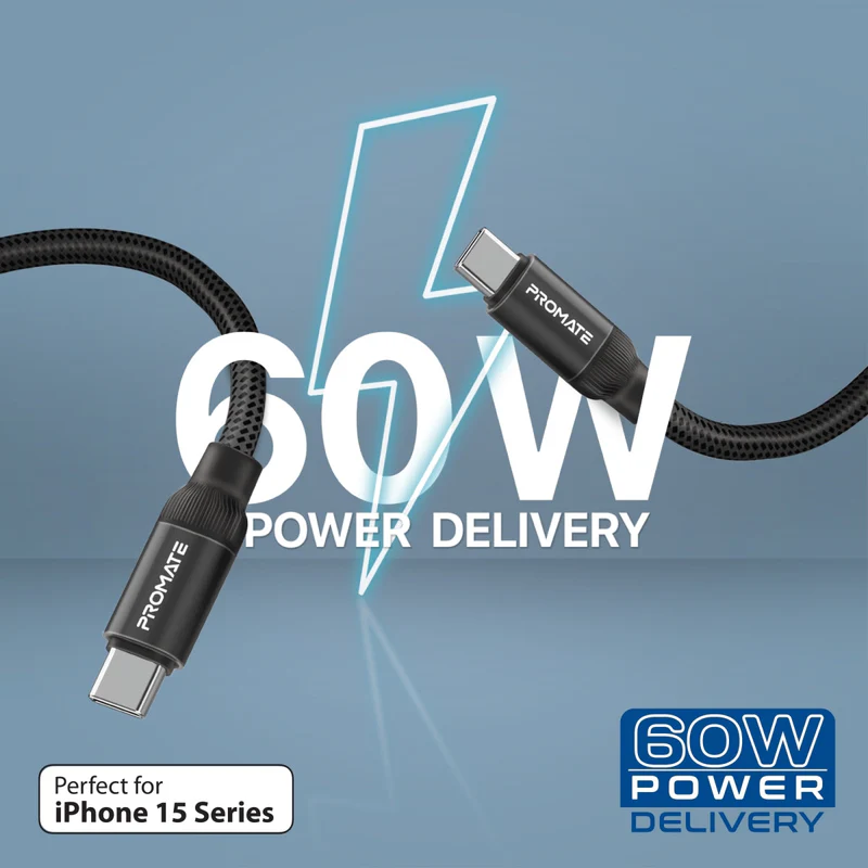 Promate Springy USB-C Cable Self Magnetic