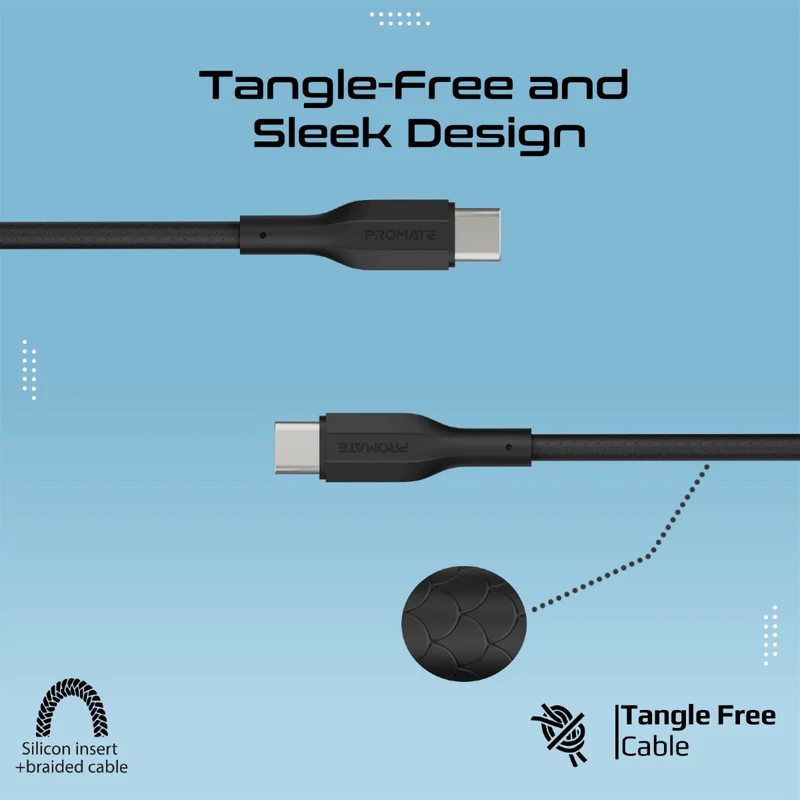 Promate Cablekit-CC USB-C Cable Kit 60W