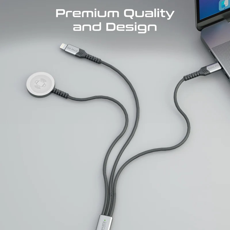 Promate ICharge-Trio 3-in-1USB-C To Lightning & Apple Watch & USB-C