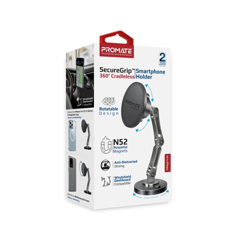 Promate Magnus 360 Cradleless Magnetic Car Phone Mount