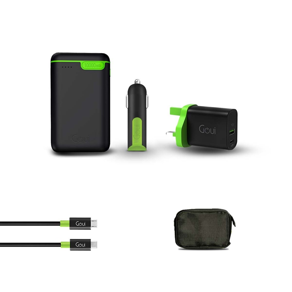Goui Bundle Kigo 10 + Mini20 + Viper + Classic (Type C + Micro) Cables + Soft Bag) Package
