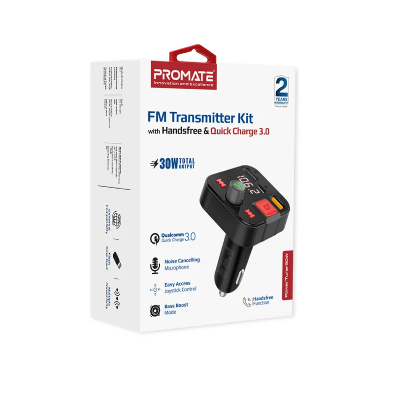 Promate PowerTune-30W FM Transmitter Kit