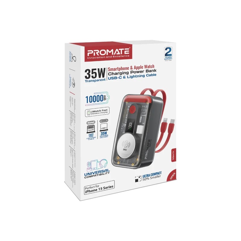 Promate Mavrix Charging Power Bank 10,000mAh 35W