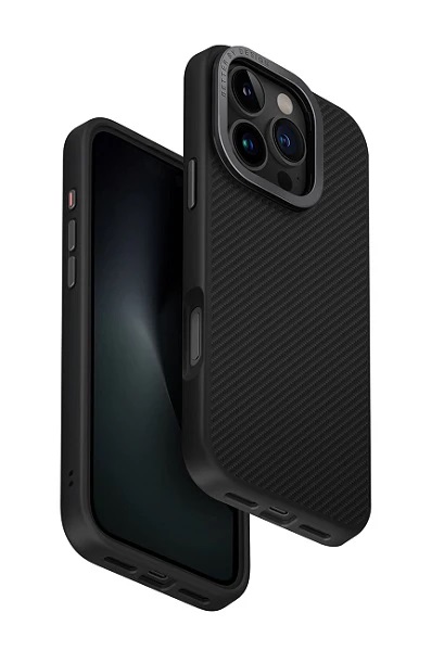 UNIQ HYBRID IPHONE 16 PRO (2024) 6.3 MAGCLICK CHARGING KEVA MAX WITH CAMERA STAND - CARBON