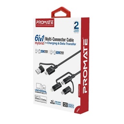 Promate PentaPower 6-in-1 Hybrid Multi Connector