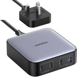 UGREEN Nexode 100W GaN Desktop Charger 3xUSB-C + USB-A SPACE GREY UK